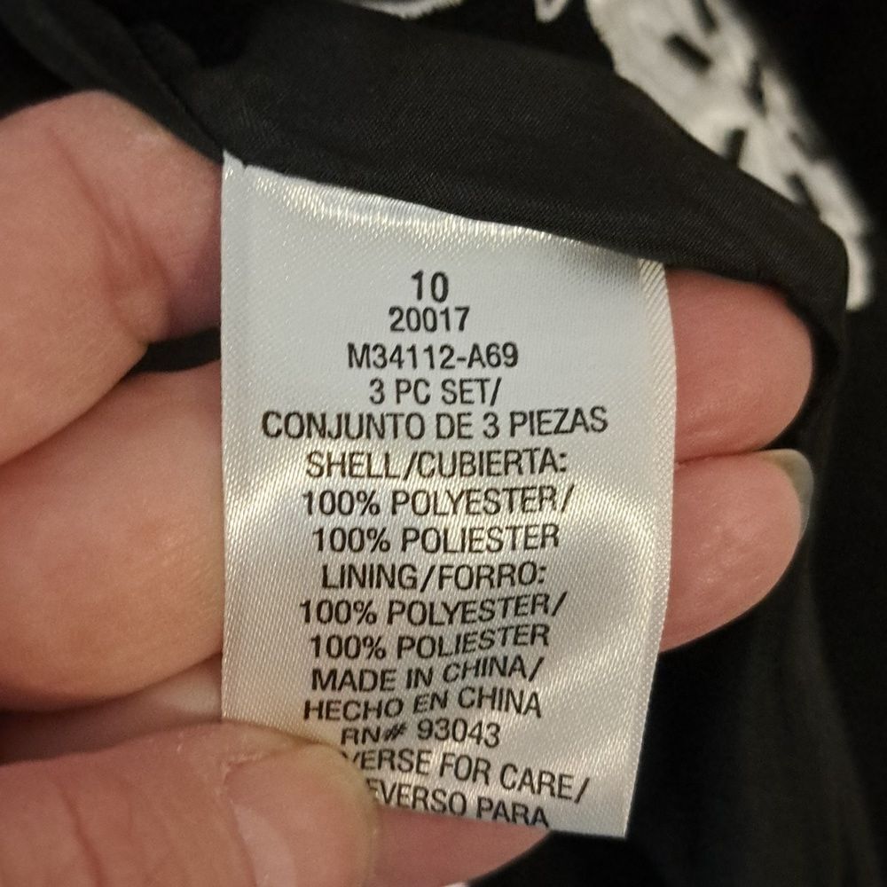 Maxie Kleins Collection's Embroidered black blazer suit jacket size 10 - Picture 4 of 7